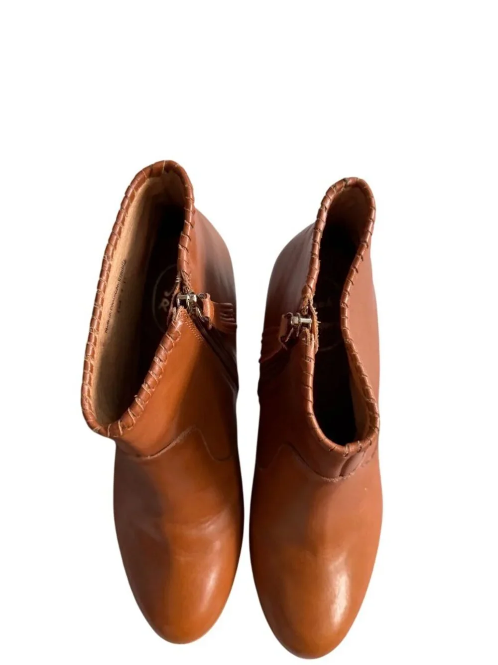 JACK ROGERS Tan Leather Ankle Boots Size 8.5